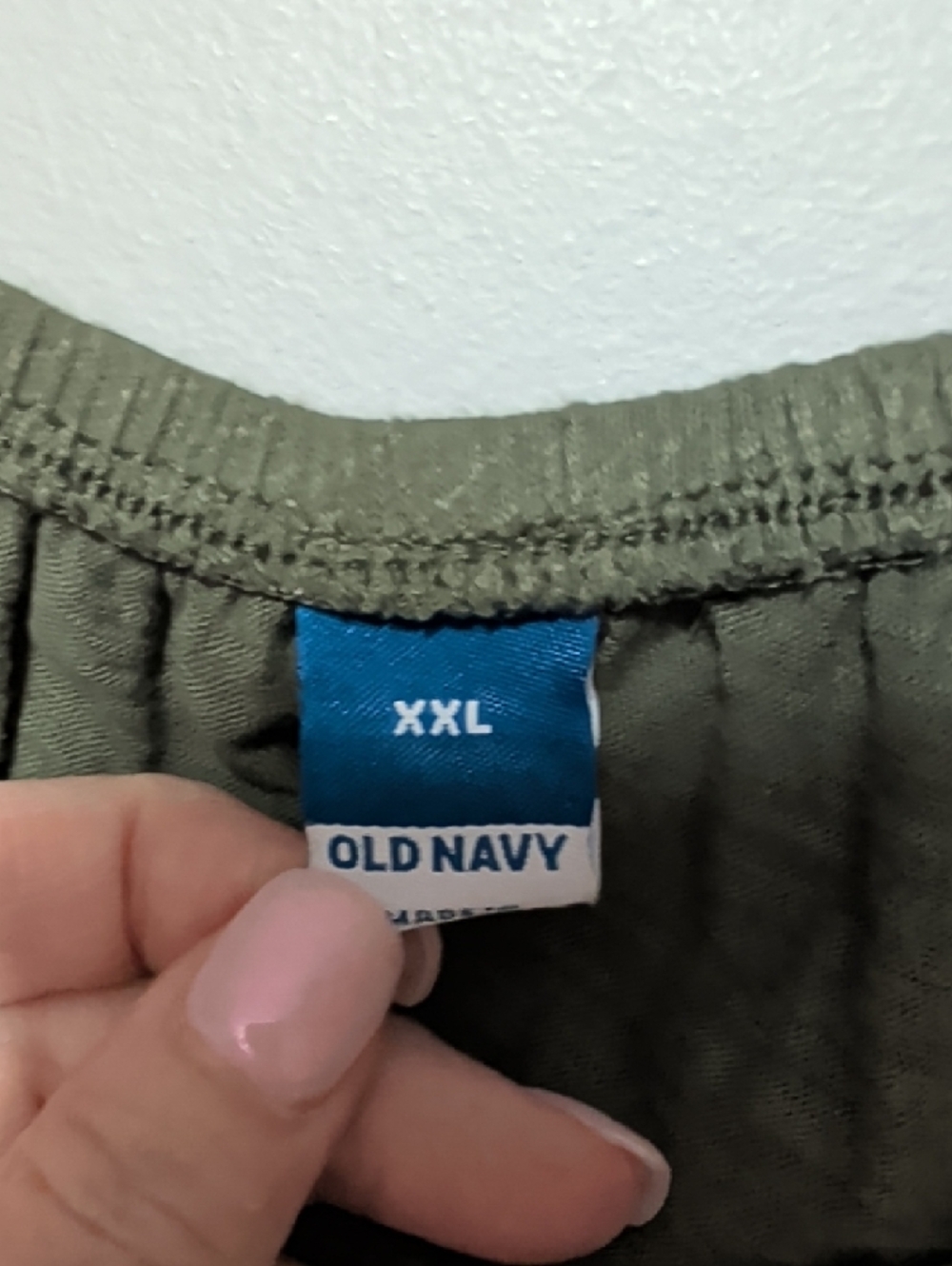 Old Navy Olive Green Puff-Sleeve Peasant Blouse - Picture 3 of 6